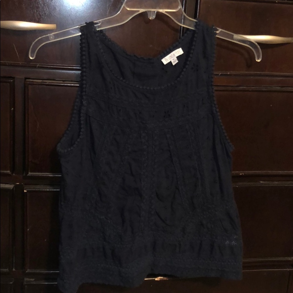 Navy sleeveless top